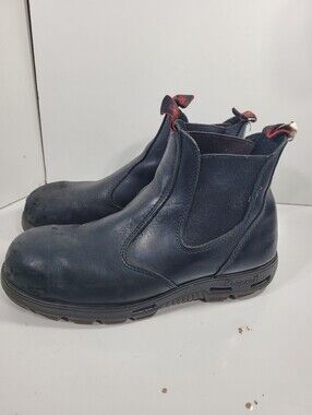Redback Easy Escape Steel Toe Black Leather Chelsea Work Boots Men Size 11 US